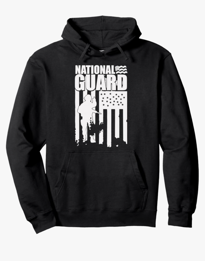 American Flag National Guard Hoodie National Guard Pullover Pullover Hoodie, Size XL