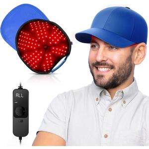 Red Light Hair Growth Cap, Red Light Therapy for Head, Red Infrared Light Therapy 660nm & 850nm & 940nm wavelength with Timer & Controller