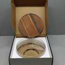 Large Glass Salad Bowl with Lid Set, 5.7 L Decorative Glass Mixing Bowl, Trifle and Serving Bowls with Lids as Cheese Charcuterie Board and Plate, Comes with Wood Serving Utensils