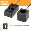 Shentec 3.6V/1.5A Li-on Battery Charger UC3SFL Compatible with Hitachi 3.6V EBM315 326263 326299 Li-ion Battery,EBM3-Series Battery Charger