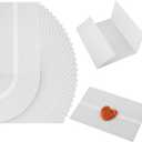 50pcs Vellum Paper for Invitations, 6.1x4.1in Pre-Folded Translucent Vellum Jacket Vellum Wrap Jackets for Wedding Invitations Baby Shower Birthday Invitations
