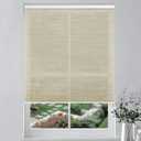 Changshade Cordless Cellular Shades for Windows,Light Filtering Honeycomb Blinds with Thermal Insulation,Energy Saving Design,Child Safe,Privacy Light Control,Easy to Install,35" W x 72" H,Beige