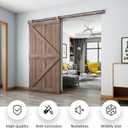 EaseLife 8 FT Top Mount Stainless Steel Sliding Barn Door Hardware Track Kit,Modern,Heavy Duty,Anti-Rust,Slide Smoothly Quietly,Easy Install (8FT Track Kit for 40"~48" Wide Single Door)