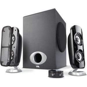 Cyber Acoustics CA-3810 2.1 Multimedia Speaker System with Subwoofer, 80 Watts Peak Power, Strong Bass, Perfect for Music, Movies, and Games