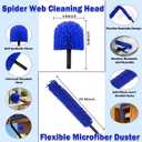 30FT Reach Solar Panel Cleaning Brush Kit with 5-24FT Telescoping Pole, 40FT Hose, 20" Water Fed Brush, Soap Dispenser, Cobweb Duster, Squeegee & High Ceiling Duster