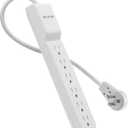 Belkin 6-Outlet SlimLine Power Strip Surge Protector, 6ft Cord and Rotating Plug, 700 Joules, White (6-Foot Cable)