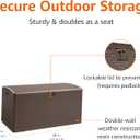 Amazon Basics Outdoor Storage Deck Box, Lockable, Weather-Resistant, 99 Gallon, Brown, for Patio Cushions, Gardening Tools, Pool Accessories