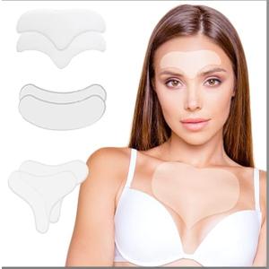 Forehead Wrinkle Patches, Silicone Neck Chest Dcollet Pads, Reusable Medical Grade Anti Wrinkle Patches, Overnight Wrinkle Remover Treatment, Anti Aging Fine Line Smoothing Pads for Women, 6 Pack