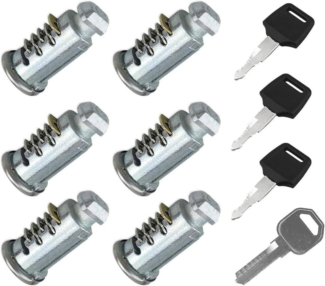 6 Pack Lock Cores Compatible with Thule One-Key System Lock Cylinders, Key Cylinder for Bike Rack, Roof Cargo, Roof Rack, Towers, Ski Rack