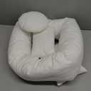 4PC Newborn Photography Props Baby Posing Aid Pillow Beans Bag 1pc Donut +3 pcs Posing Pillow Photograph Shoot Set for 0-3 Months Baby White