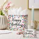 5 x Horaldaily 13" Large Birthday Gift Paper Bags with Tissue Paper and Card, Happy Birthday Dots Streamers Gift Paper Bag for Men Women Kids Birthday,1Pcs