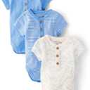 Gymboree Baby And Newborn Short Sleeve Bodysuits (Preemie, Sky Blue)