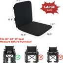 Sunlit Large Gel Seat Cushion & Back Cushion for Long Sitting with Non-Slip Cover, Gel Cushions for Wheelchair Office Chair Car Seat, Reduce Tailbone Pressure Hip Pain Relief (18.5''x16.9''x 1.57'')