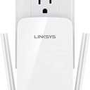 Linksys WiFi Extender WiFi 5 Range Booster, Dual-Band Booster, 1,000 Sq. ft Coverage, Speeds up to (AC750) 750Mbps - RE6300