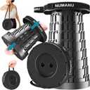 NUMANU 2025 Upgraded Collapsible Stool, Max 620lbs 2.5"-18" H Adjustable Portable Folding Stool for Adults, Retractable Foldable Telescopic Seat Camping Chair or Footrest (1PK Hard Seat)