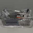 Spectrum Large Wire Wall Mount Storage Basket Matte Black, Wall Mount Storage Basket Organizer for Kitchen Bathroom Pantry, Versatile Wire Caddy Organizer