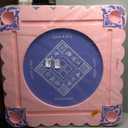 Floating Mahjong Table for Pool, EVA Floating Mahjong Mat with Tile Slots and Drink Holder for Card, Dominoes, Poker, Adult, Summer Beach Water Game, 29.5 x 29.5 Inches(Chinese Characters)