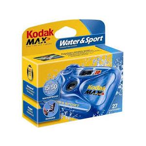 Kodak Sport Single Use Camera, Waterproof up to 15m! 27 Exposures- 8004707, Blue, 2.10 x 4.70 x 5.20 inches Kodak Sport Single Use Camera, Waterproof up to 15m! 27 Exposures- 8004707, Blue, 2.10 x 4.70 x 5.20 inches