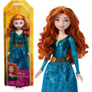 Mattel Disney Princess Merida Doll in Sparkling Fashion with Removable Skirt, Tiara and Shoes, Posable & Collectible, Inspired by Brave Movie, Small