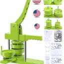 Button Maker Machine Multiple Sizes, Pin Maker Machine 1.25+2.25+3 inch, Interchangeable Button-Models Badge Button Press Machine with 300 Sets 32+58+75mm Button Maker Supplies&Circle Cutter