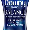 Downy Infusions In-Wash Laundry Scent Booster Beads, BALANCE, Crisp Rain and Blue Eucalyptus Scent, 30.1 oz