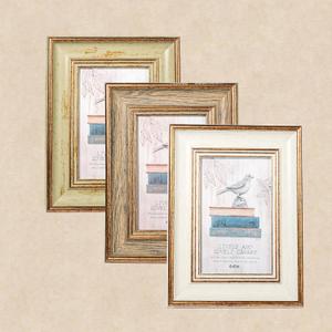 4x6 Picture Frame Photo Frame Rustic Picture Frame with real glass for Wall and Tabletop (Mix Color, 4x6-3PCS)
