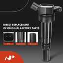 A-Premium Set of 4 Ignition Coil Pack (2-pin) and Iridium Spark Plugs Compatible with Hyundai Elantra 2012-2016 1.8L 4 Cyl, Tucson 2014-2020 2.0L 4 Cyl & Kia Soul 2012-2019 2.0L 4 Cyl