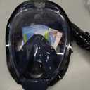 Greatever G2 Full Face Snorkel Mask with Latest Dry Top System,Foldable 180 Degree Panoramic View Snorkeling Mask with Camera Mount,Safe Breathing,Anti-Leak&Anti-Fog (Large/ X-Large, Navy Blue)