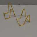LIONWEI LIONWELI Decorative Plate Stand Holder Picture Frame Stand Easel Display Stand Gold (6 inch (2 pieces))