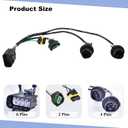 PANNUOSCS Headlight Wiring Harness Assembly Headlamp Socket Compatible with 2008-2014 Chevy Silverado 1500 2500HD 3500HD Replaces#645-745 15841609 25962806 (2 pcs)