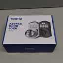 TEEHO TE003 Keyless Entry Keypad Door Lock with Handle, Electronic Digital Smart Deadbolt Locks with 2 Backup Keys, Door Knob with Code for Front Door Bedroom, Auto Lock, Easy to Install, Satin Nickel