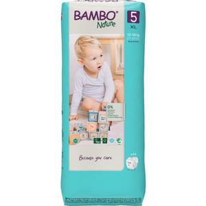 Bambo Nature Hypoallergenic Baby Diapers, Eco-Labeled Diapers, Enhanced Leakage Protection, Totally Chlorine-Free, Skin Friendly, and Super Absorbent - Size 5 (44 Count)