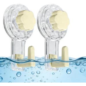 Bathtub Hooks 2PCS,Waterproof and Reusable Heavy Duty Suction Bathhub Hooks for Shower Bathroom Kitchen Towel