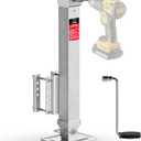 8000 lbs Heavy Duty Trailer Jack, 20-24V Cordless Drill Compatible28.6" Lift, for Utility, Yacht, Boat Trailer Jack,Silver