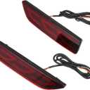 Rear Bumper Reflector Fog Brake Driving Tail Turn Signal Light Red Amber LED for Honda CRV 2007 2008 2009 Plastic Red Lens 1 Pair Durable Material