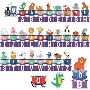 CHEFAN Felt Alphabet Train Toy 27 PCS Alphabet ABC Set Includes 1 Engine and 1 Storage Bag for Toddlers Kids Boys and Girls