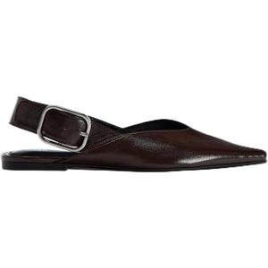 Slingback Flat Shoes for Women Pointed Closed Toe Flat Mule Sandals Casual Comfortable Office Dressy Shoes 8.5