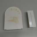 JINMURY Frosted Arch Wedding Table Numbers 1-25 with Stands, 5x7 Inch Acrylic Arch Sign with Golden Lettering, Frosted Acrylic Table Numbers for Wedding Reception