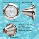 LED Pool Lights for Inground Pools, 120V Pool Lights White, 10 Inch Inground Pool Light 120v Suitable for 10 Inch Wet Niche, Underwater Pool Light, 35W, 50 Foot Cord