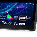 10.3'' Small Touchscreen Monitor, 400cd/m, VESA, IPS Stretched Bar LCD Mini Travel Touch Display 1920 * 720 HDMI USBC, Portable Touch Screen for Laptop Computer Windows Aida64 GPU CPU RAM Monitoring