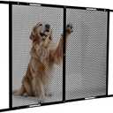 Screen Door Protector, Adjustable RV Screen Door Guard 24Inch High - Fits Door Widths 30" - 36", Easy-to-Install, Entry Protector for Pet Protection (Black, 24Inch High)