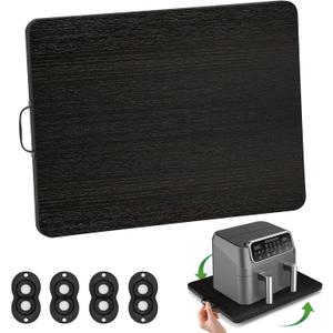 Appliance Slider, Sliding Tray for Coffee Maker, Coffee Pot Slider for Countertop, 360 Rolling Tray Appliance Slider for Kitchen Appliances- Black (10 X 12)