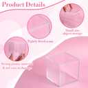 12 Pcs Clear Acrylic Plastic Jewelry Box Mini Storage Box Mini Cube Containers with Lids for Candy and Tiny Jewelry(3.3 x 3.3 x 3.3 Inch, Classic Style, Square)