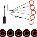 LED Neon Light 5-in-1 Meter EL Wire, Glowing Decoration Wire for Birthday Parties, DIY, Rave Occasions, Festivals, Gifts (Red)