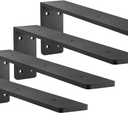 Countertop Support Bracket 3/8" Thick Heavy Duty Shelf Bracket 4 Pack 16in L Shape Shelf Bracket for Granite Quartz Wood Laminate Countertop (16" x 6" x 2.5