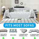 LUFEIJIASHI Boho Couch Covers for Sofa Non Slip Sofa Covers Washable Couch Covers for 3 Cushion Couch Sofa Pet Friendly Sectional Couch Cover Blanket Furniture Protector for Dogs (Grey, 71"x118")