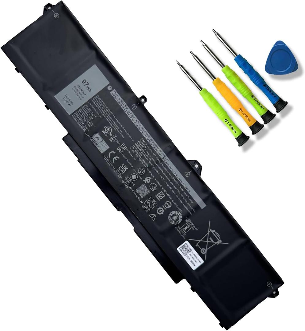 JOTACT 9JRV0 97Wh Battery Replacement for Dell Precision 3581 3571 3561 Alienware m18 R1/Alienware m17 R5 AMD Latitude 5531 5521 Series Laptop 0R05P0 05RGW 0P3TJ 53XP7 8071mAh 11.4V