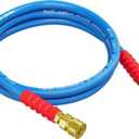 POHIR 10ft Pressure Washer Hose 3/8" 4800 PSI, No Marking Kink Free Hose with Quick Connect Ends and Adapters for Hot & Cold Water up to 248F, Steel Wire Braided Hose for Power Washing