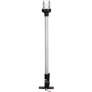 Young Marine 20 inch 3 Nautical Mile White LED Fold Down Boat Stern Light Anchor Light for T-TOP Pontoon and Fishing Boat Navigation Anchor Lights All Round 360° White LED 12-24V (20"-2.5W)