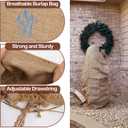 Large Burlap Sack 71x43 Inch Burlap Bags Plant Covers with Drawstring, Reusable Burlap Wrap for Outdoor Plants Garden Trees Shrubs Bushes Cover